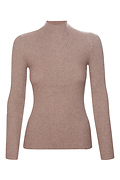 Mock Neck Ribbed Long Sleeve Top