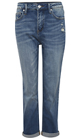 High Rise Jeans with Rolled Cuff