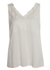 Sleeveless Lace Trim Tank