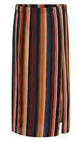 Striped Pleated Skirt