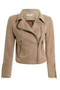 Faux Suede Moto Jacket