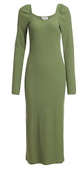 Long Sleeve Fitted Midi Dress