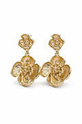 Gold Floral Statement Drops