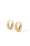 Small gold twisted hoop earrings