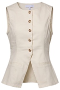 Petite Button Front Vest Top