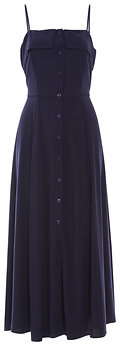 Sleeveless Button Up Front A-line Dress