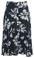 Floral Button Down A-line Skirt