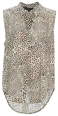 Velvet Heart Sleeveless Leopard Print Top