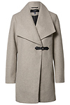 Coat with Notch Closure Detail