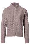 Cable Knit Zip Up Cardigan